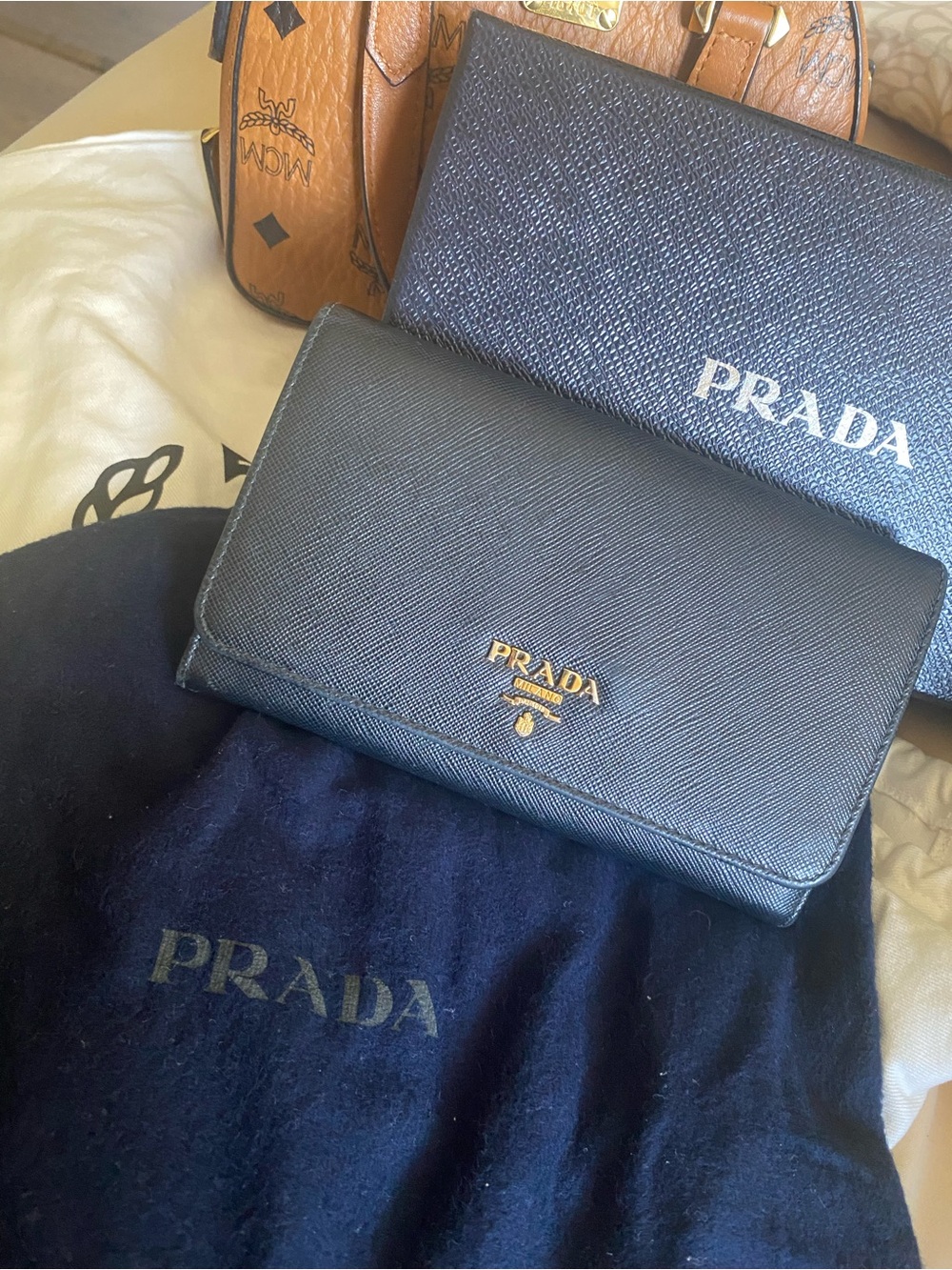 Auth Prada Wallet Black